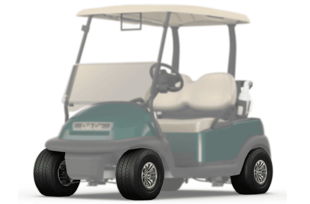 Lot de 4 pneus sur golfette CULBCAR electrique